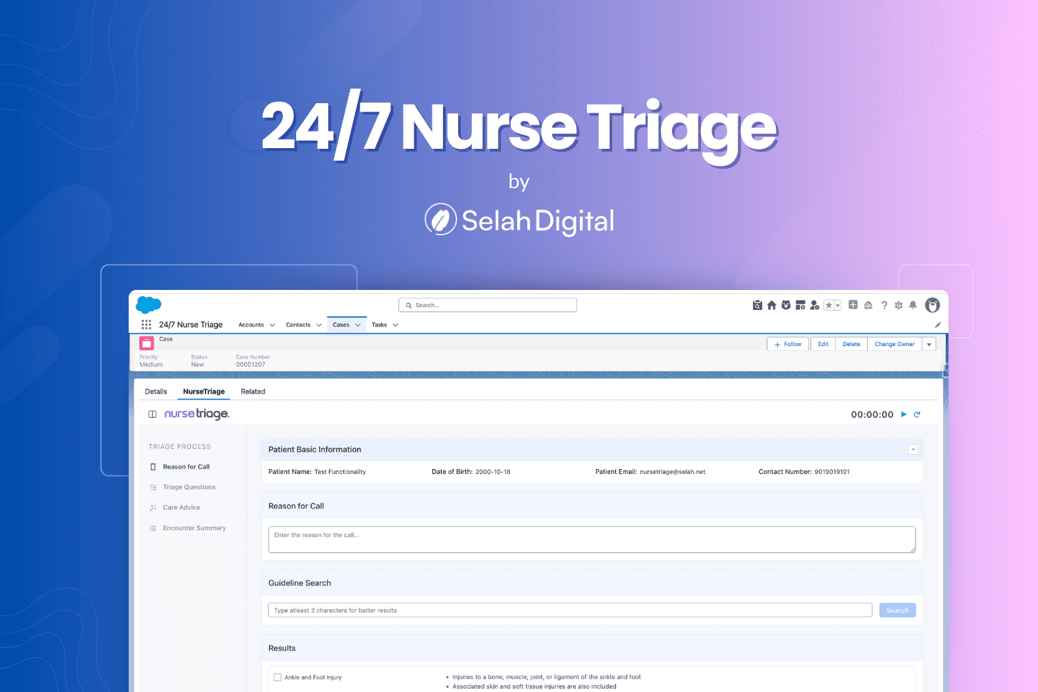24/7 Nurse Triage Salesforce Case Management