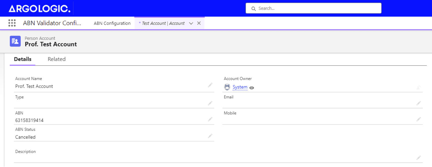 ABN Status Display