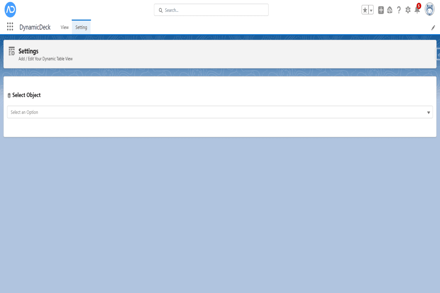 Settings Tab