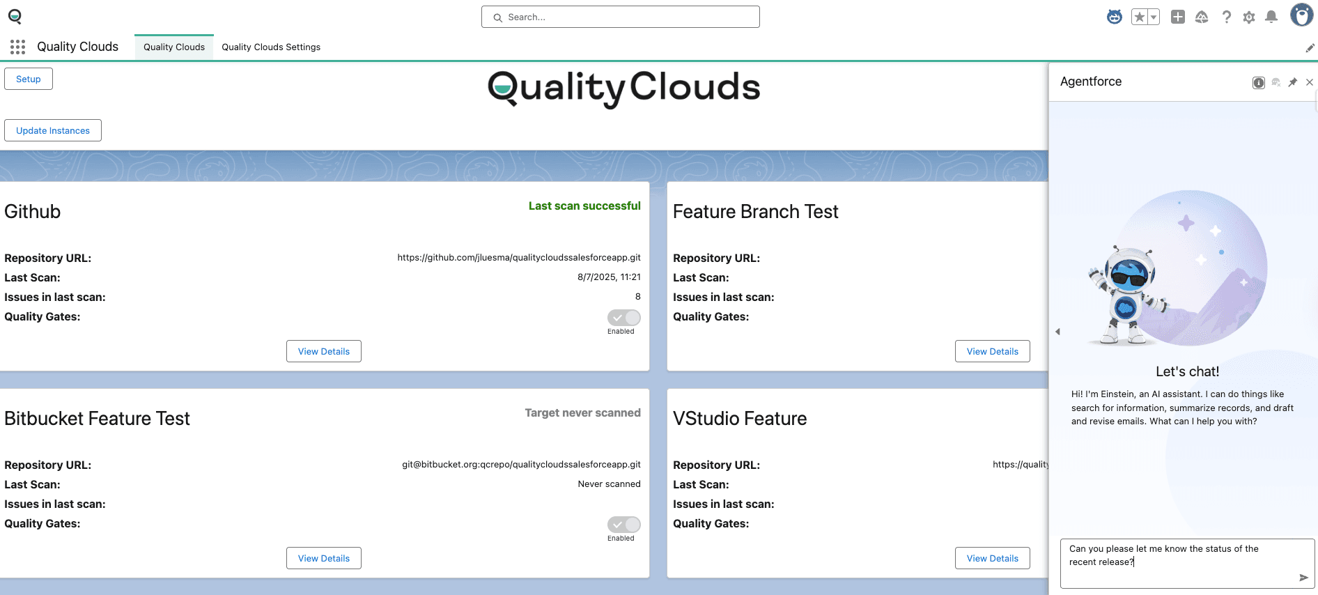 REAL-TIME RELEASE VISIBILITY -  Ask the agent to check any Salesforce release status in seconds.