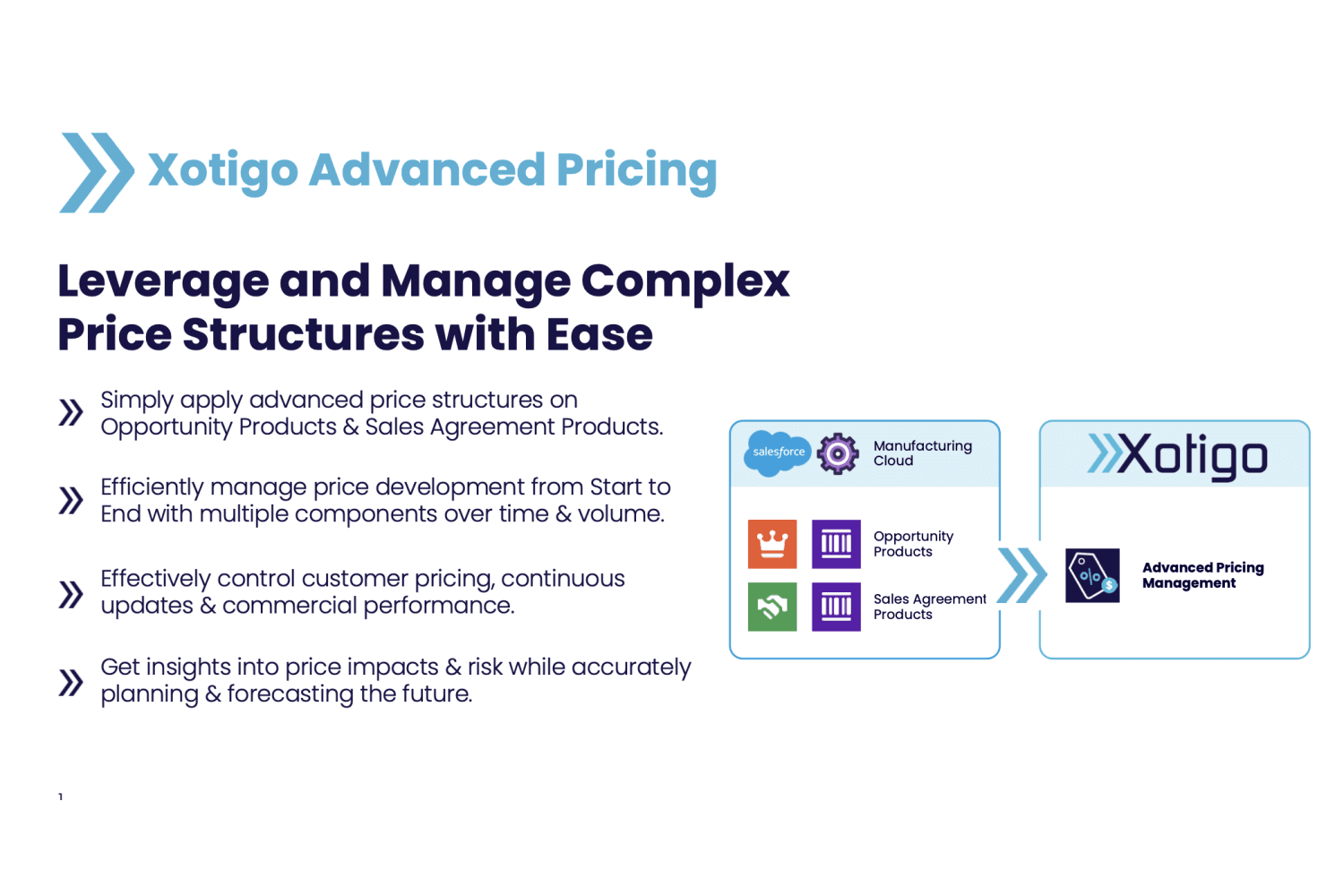 Xotigo Advanced Pricing for Manufacturing Cloud