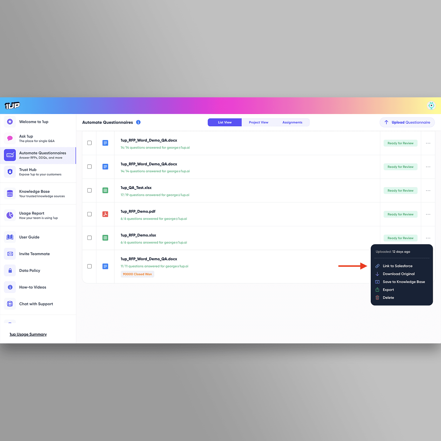 Link to Salesforce with a click