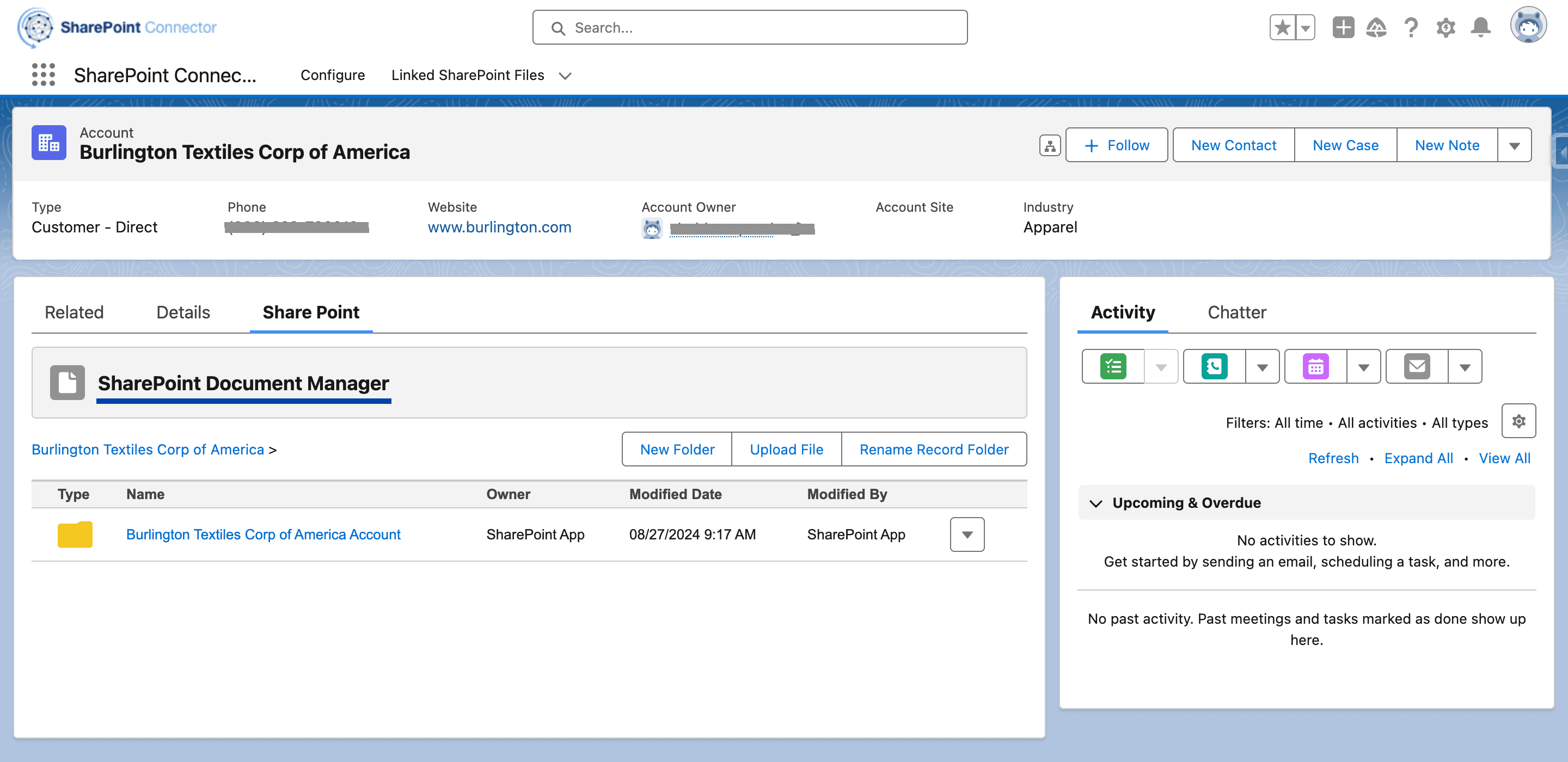 Seamlessly Manage SharePoint Files and Folders from Your Salesforce Object Record Page