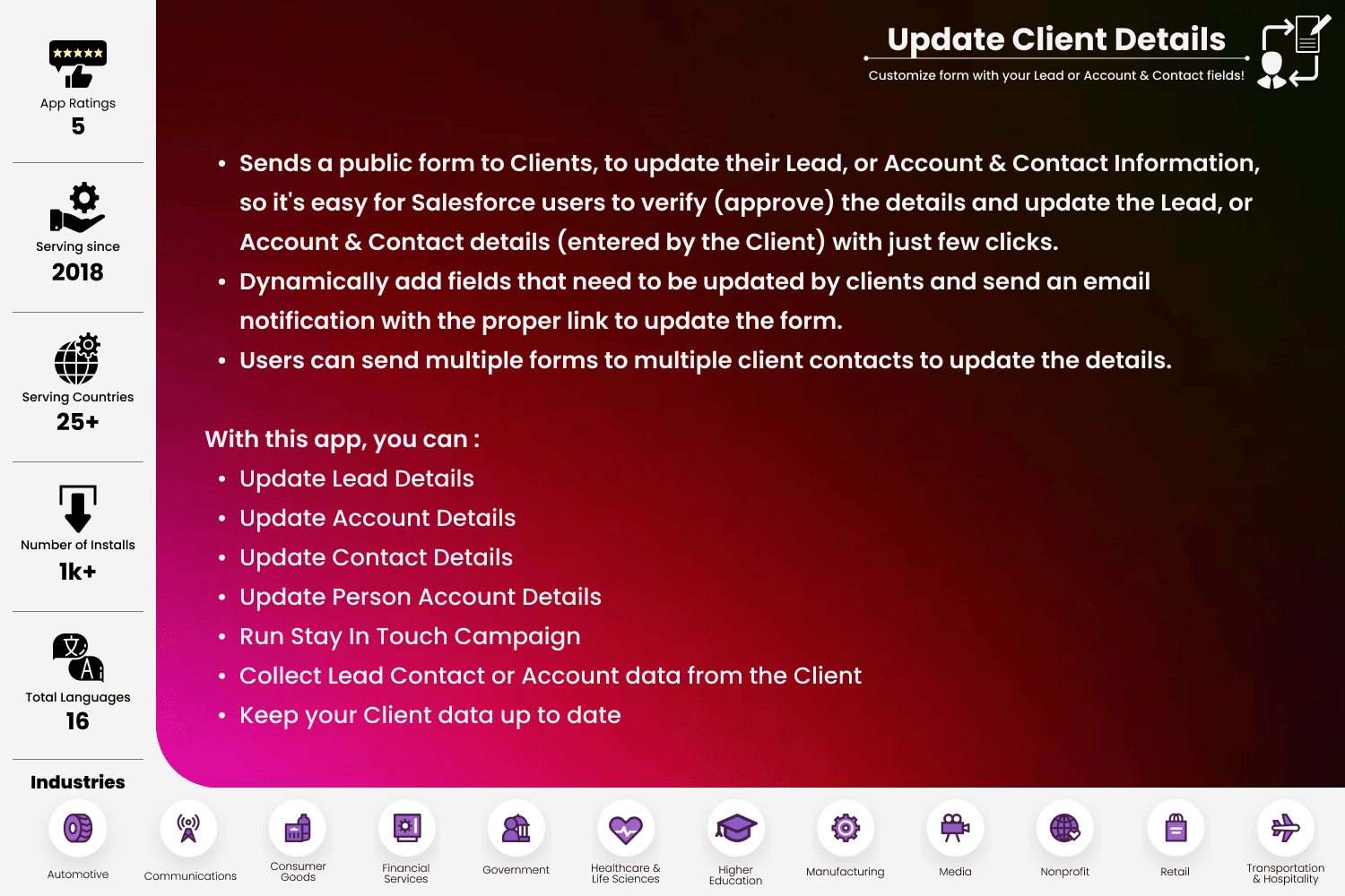 About the Update Client Details App