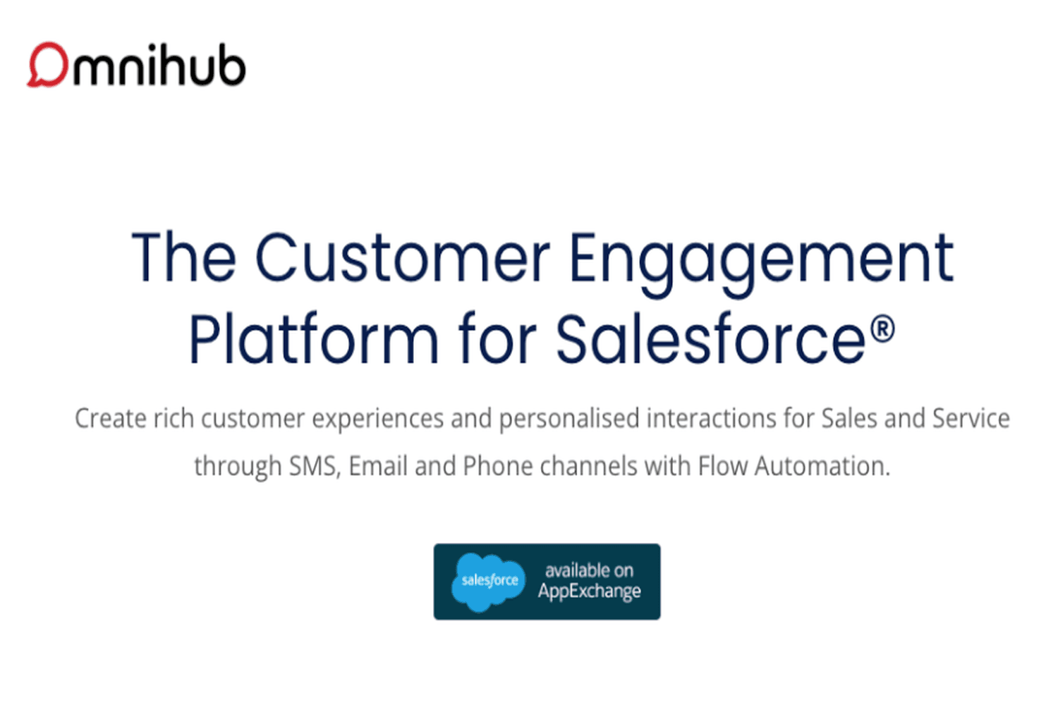 Welcome to OmniHub - Cloud Communications & Marketing for Salesforce™