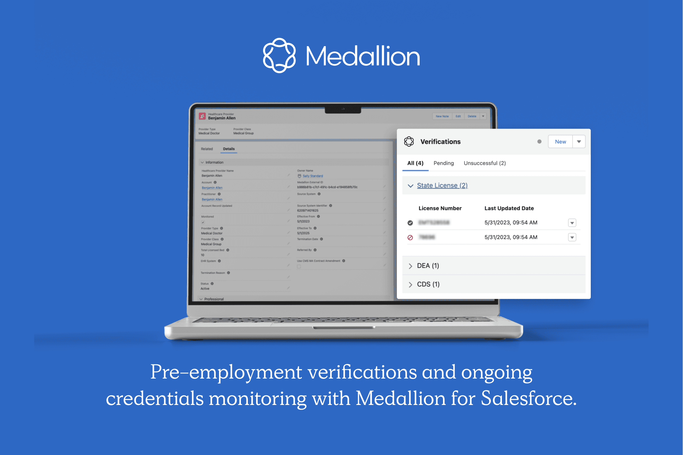 Medallion for Salesforce automates primary source verifications for your growing provider network.