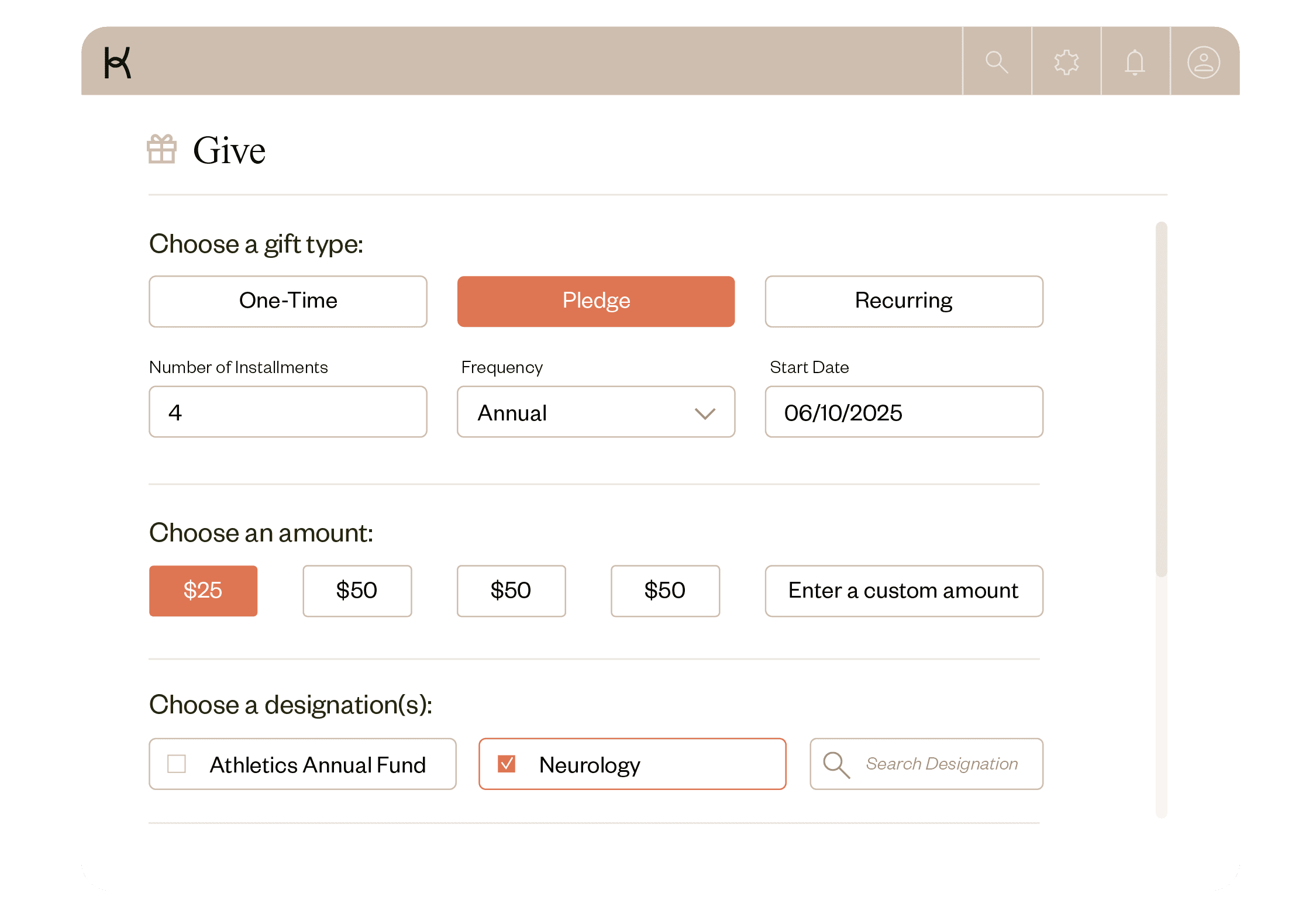 Connect Online Giving Forms