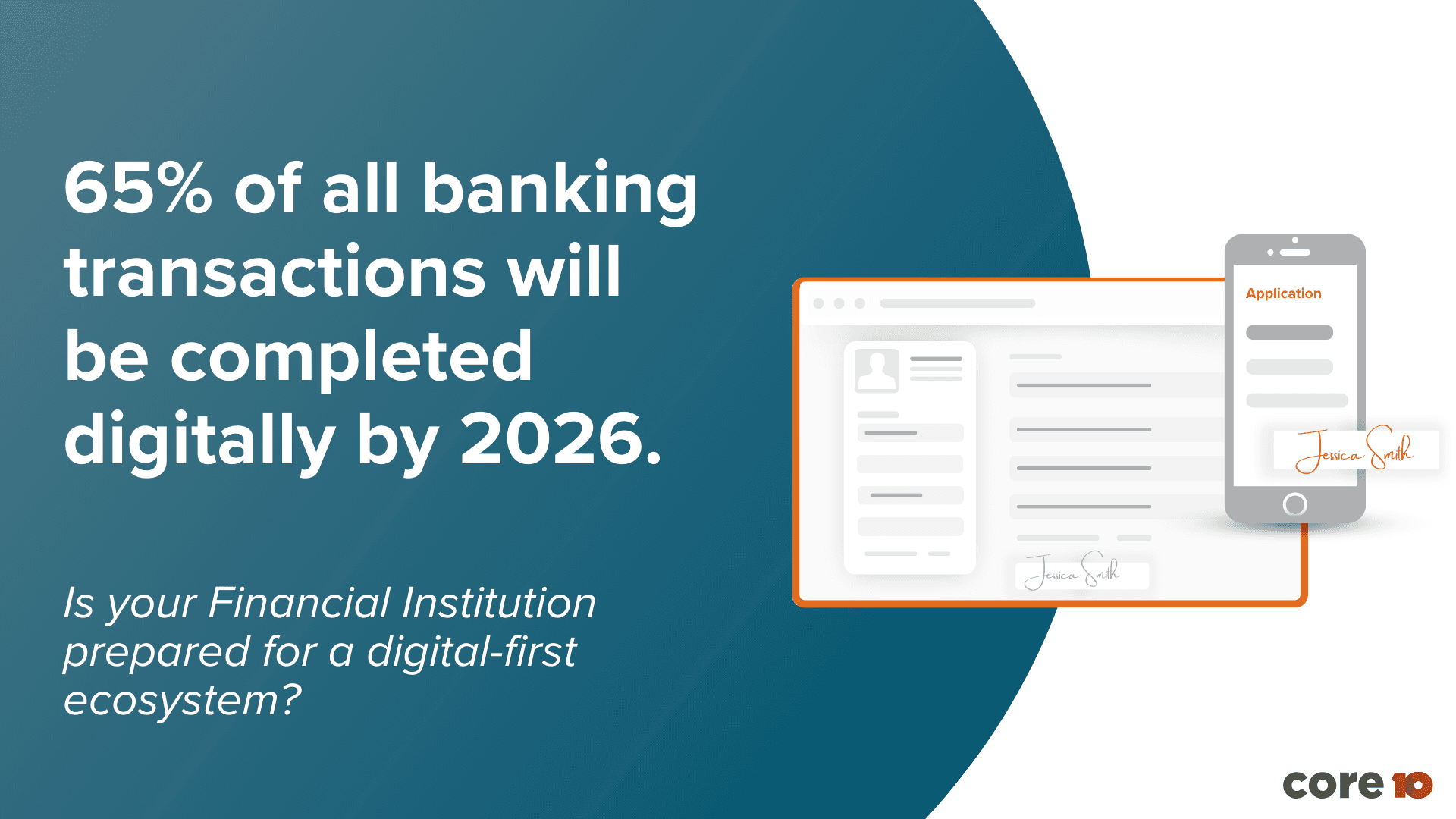 65% of all banking transactions will be completed digitally by 2026.
