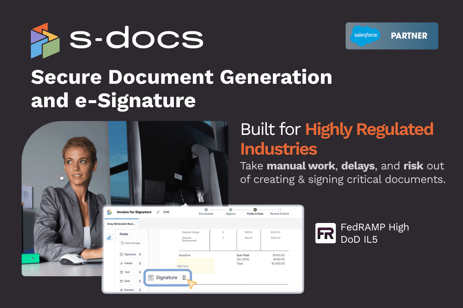Automate data-driven documents and capture e-Signatures
