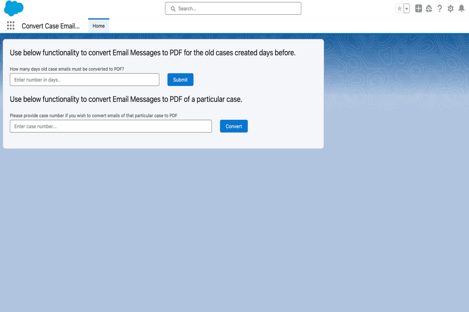 Convert Case Emails to PDF - New Functionality