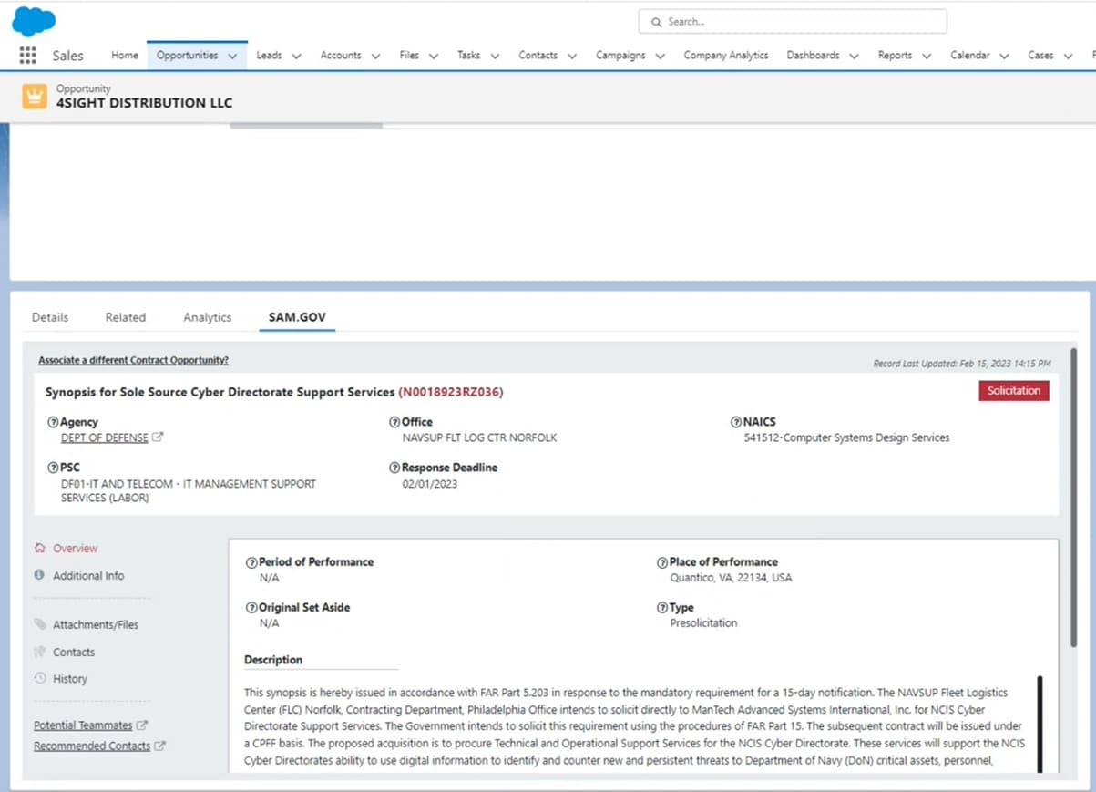 SAM.gov on Salesforce
