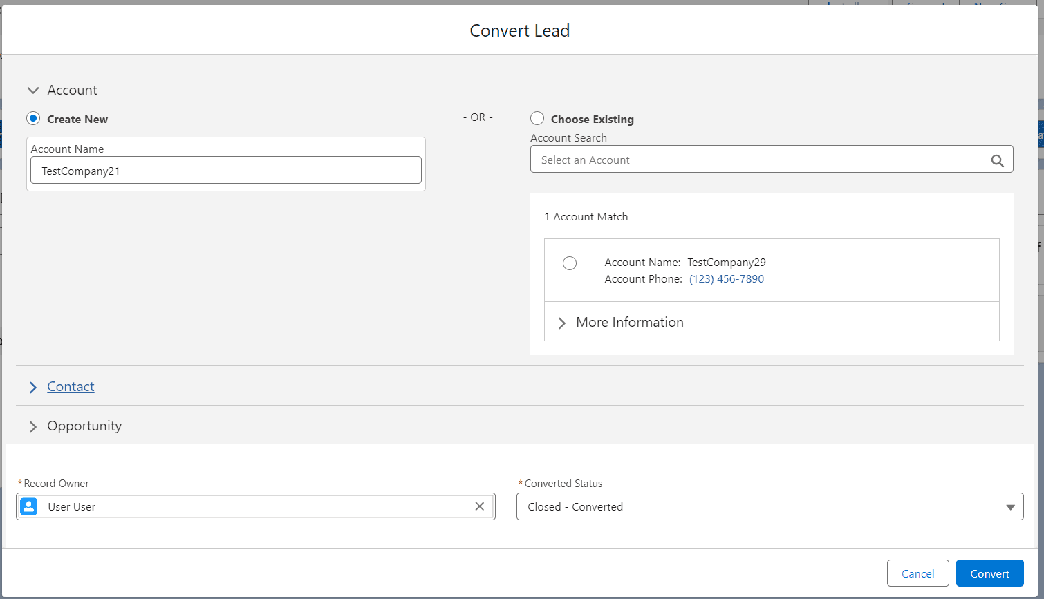 The screen of lead conversion