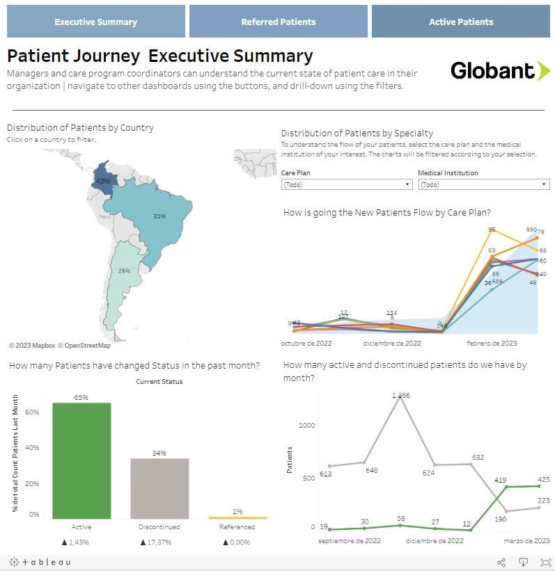 Patient Journey Dashboard Summary View