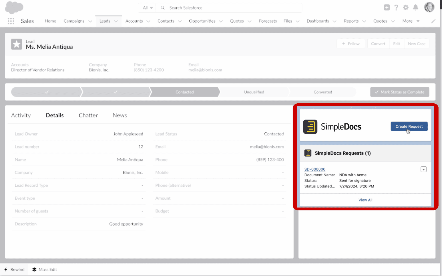 App Panel on Salesforce Record (e.g. Account Record)