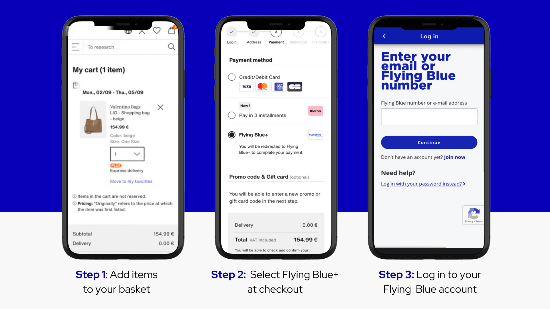 Checkout with Flying Blue+