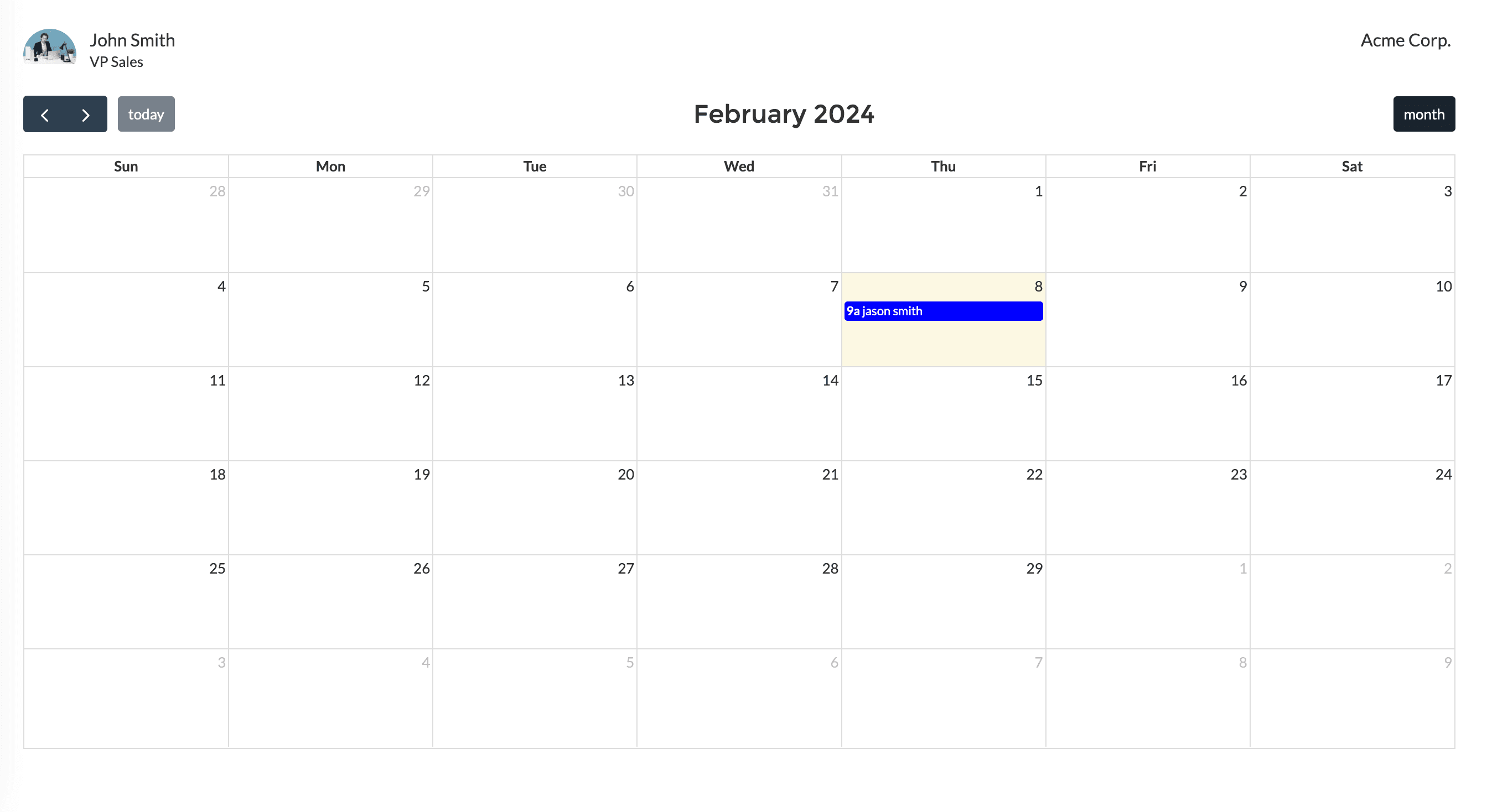 Public calendar