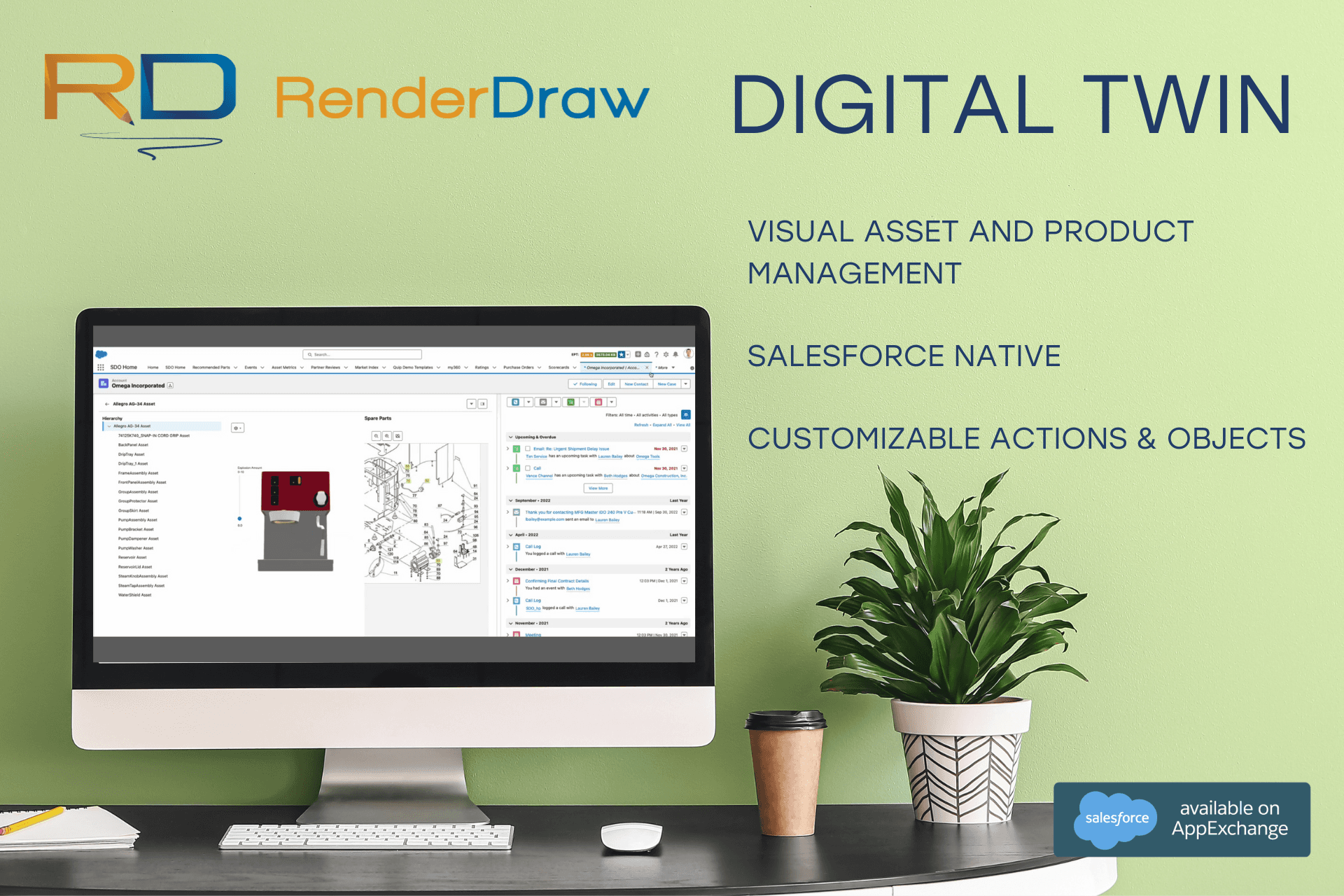 Digital Twin enables visual interaction with Asset Hierarchy with 3D  CAD or 2D Images