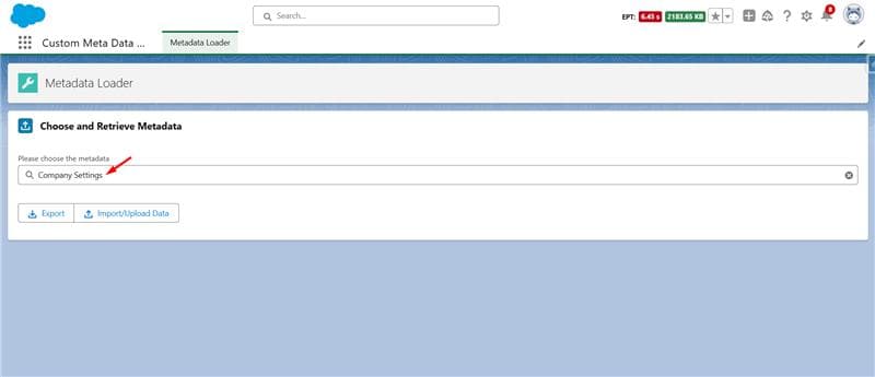 Import Screen