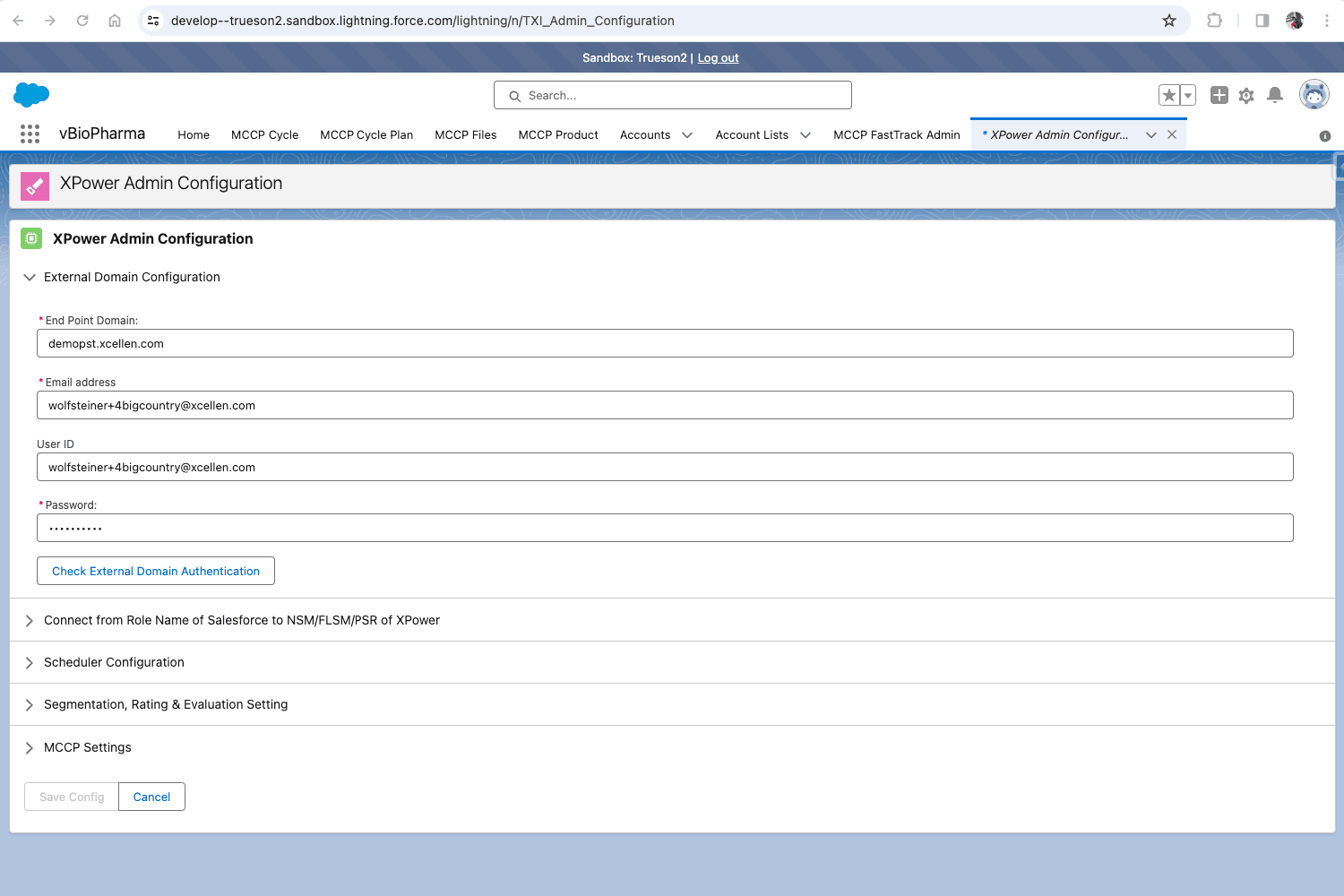 External Domain Configuration