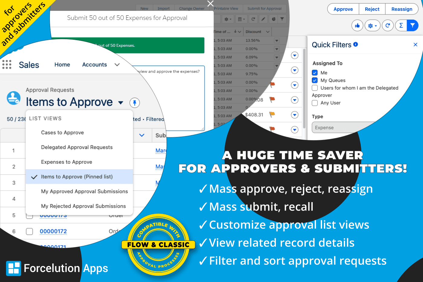 A huge time saver for approvers and submitters