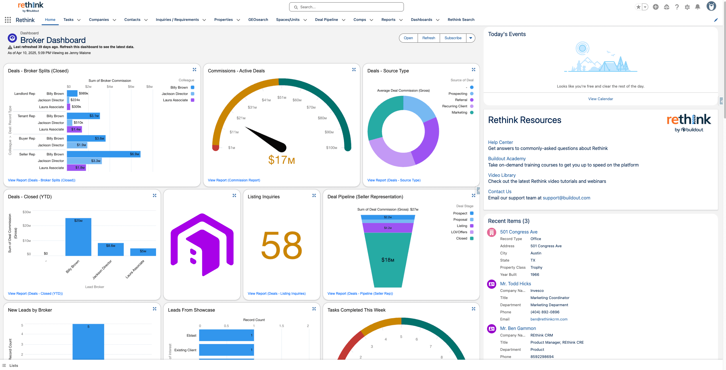 Stop tracking your data in spreadsheets. REthink allows you to streamline your CRE in one platform.