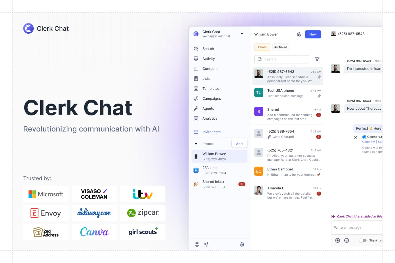 Clerk Chat - Make your business conversational