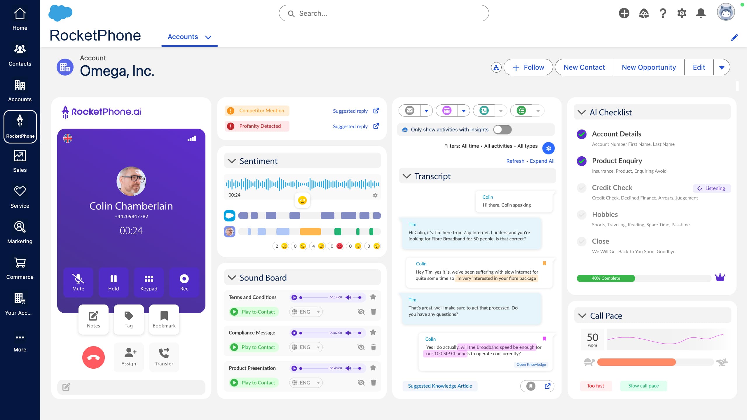 Real-time Conversation Intelligence inside Salesforce