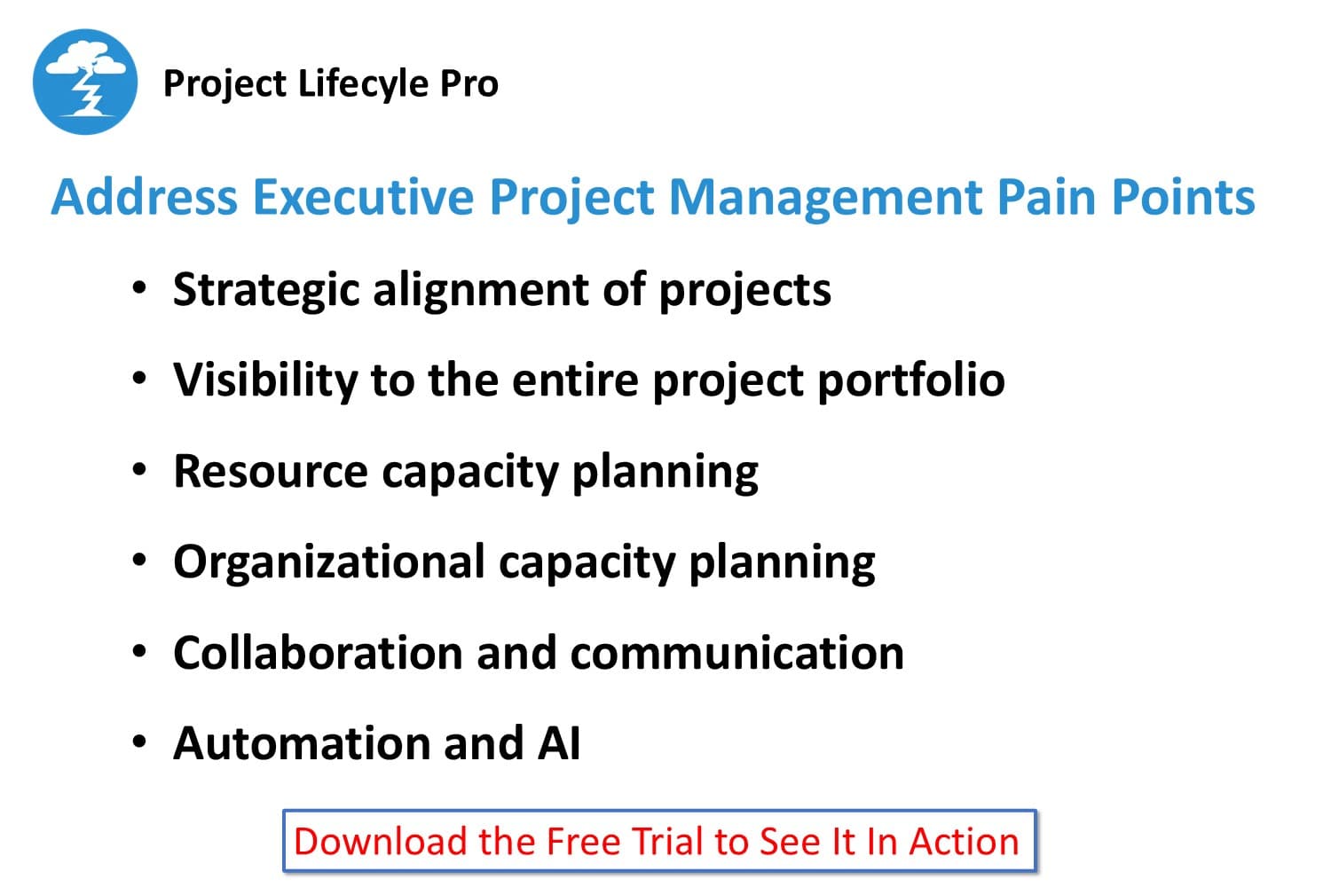 Addressess Executive Pain Points
