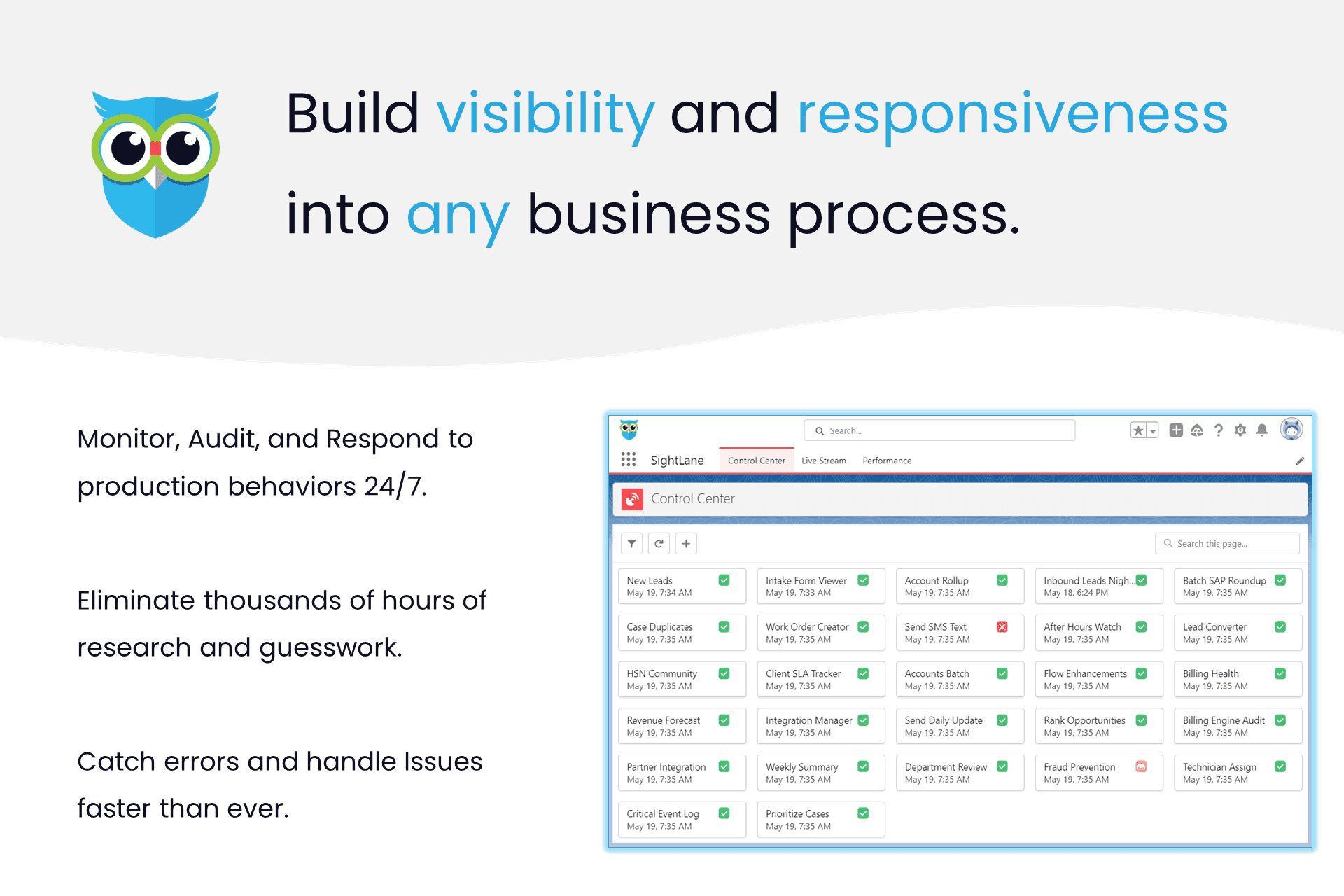 Build Visibility and Responsiveness into any Business Process