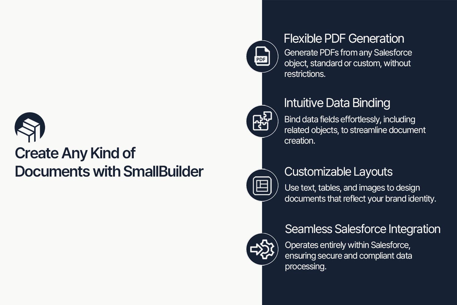SmallBuilder Documents Key Features