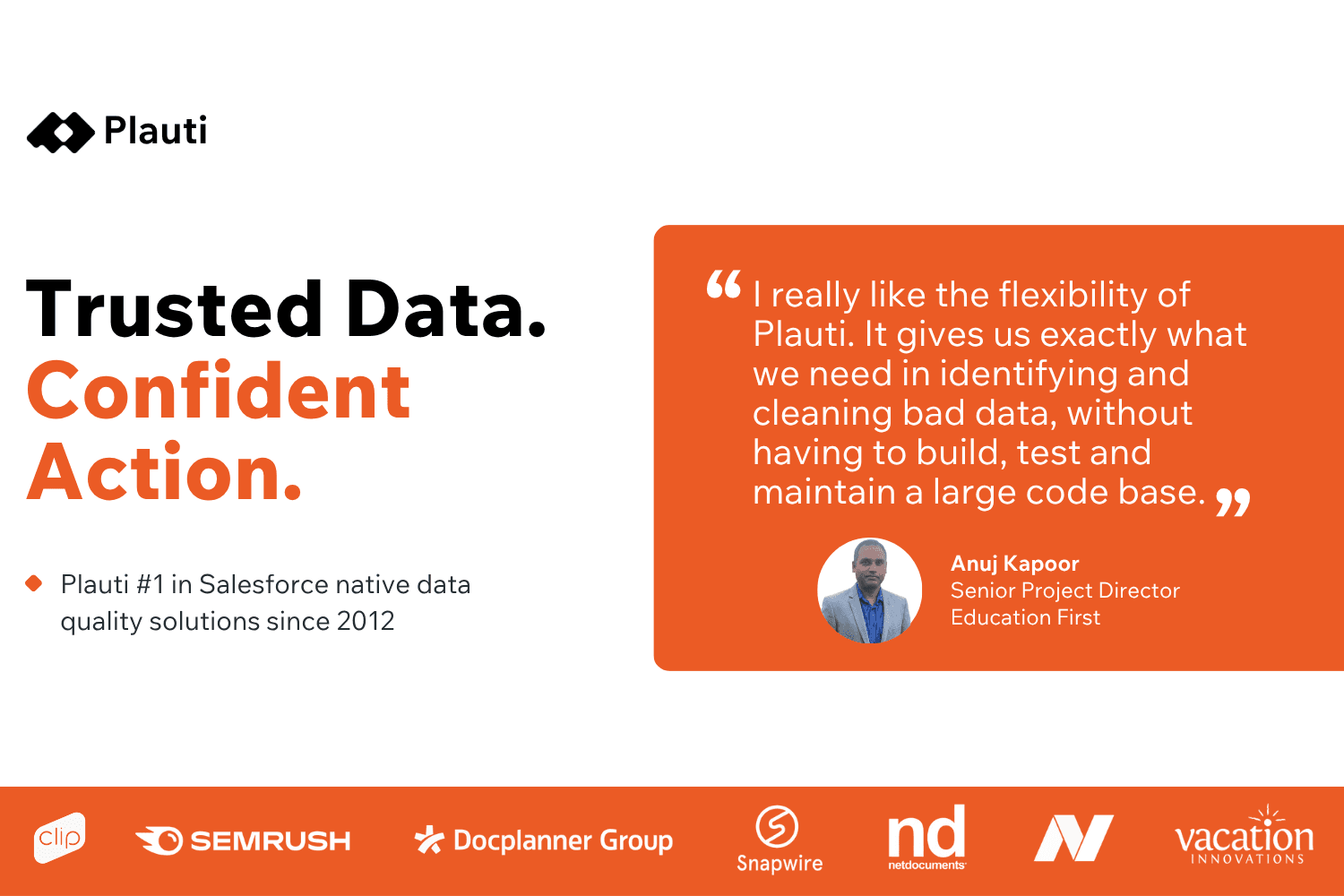 Unify all customer data and create a trusted customer view, right within Salesforce.