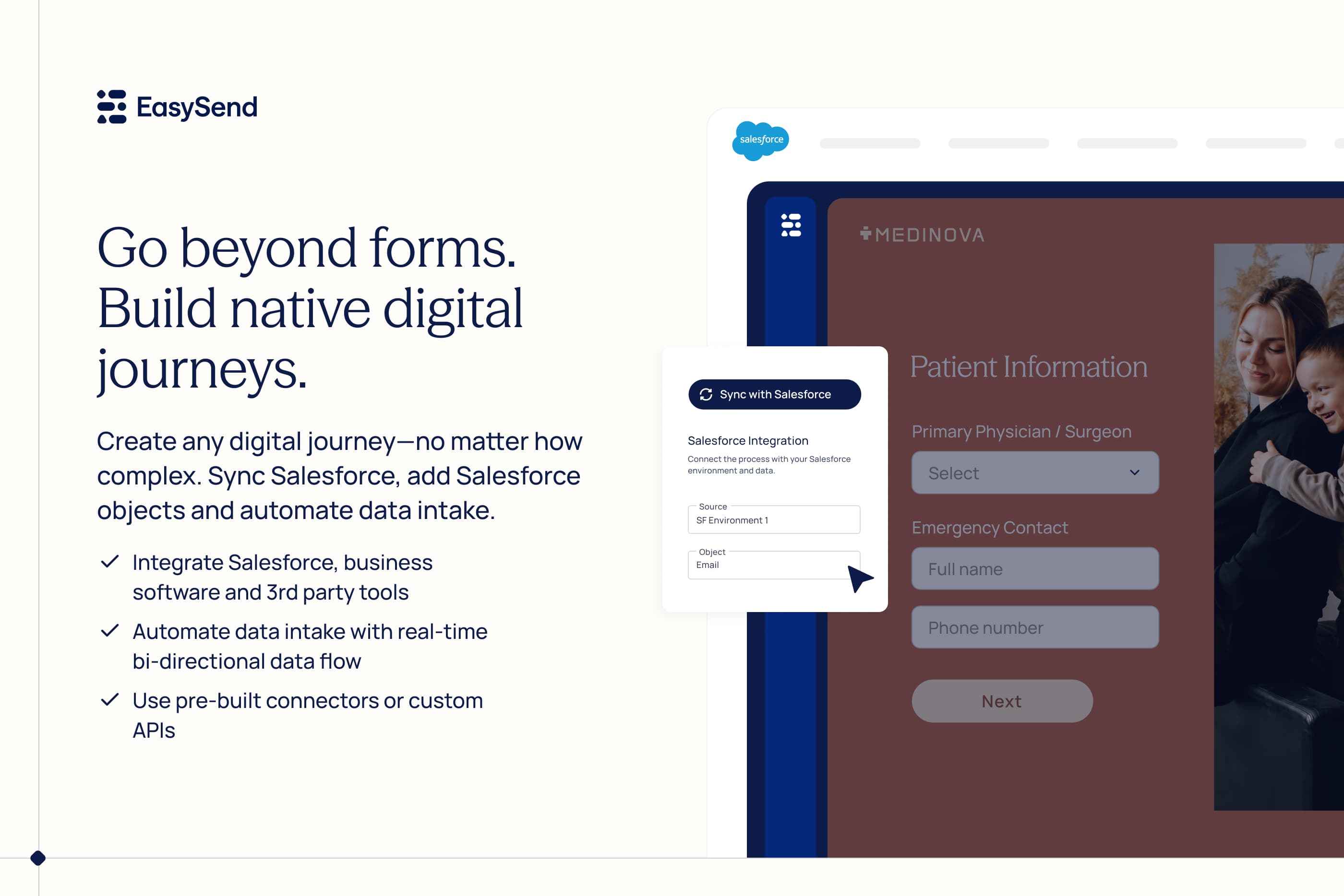 Connect Salesforce for a fully native digital experience