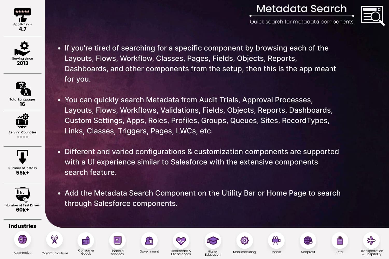About the Metadata Search app