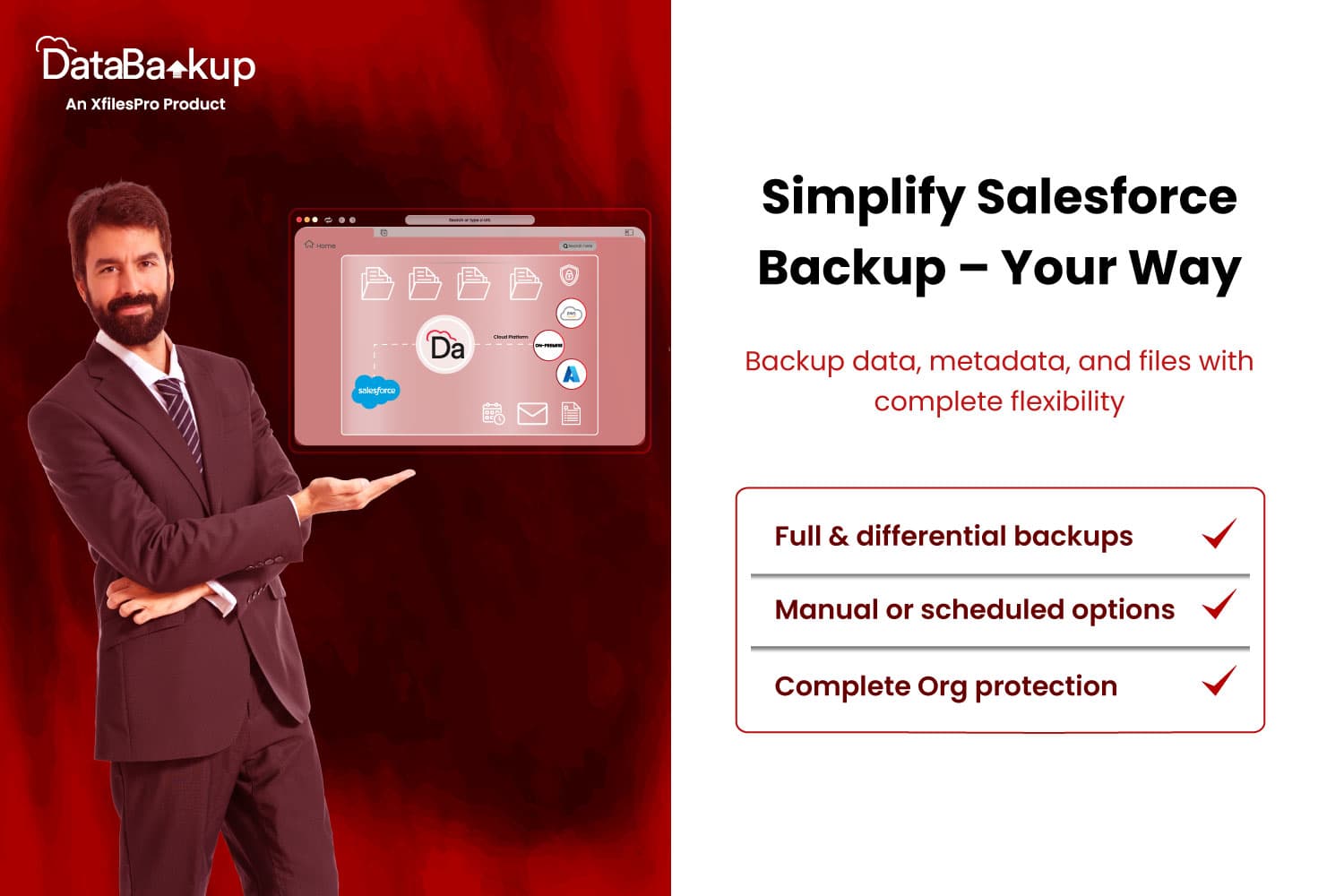 Automated & flexible Salesforce backup & recovery – full, differential, manual, or scheduled
