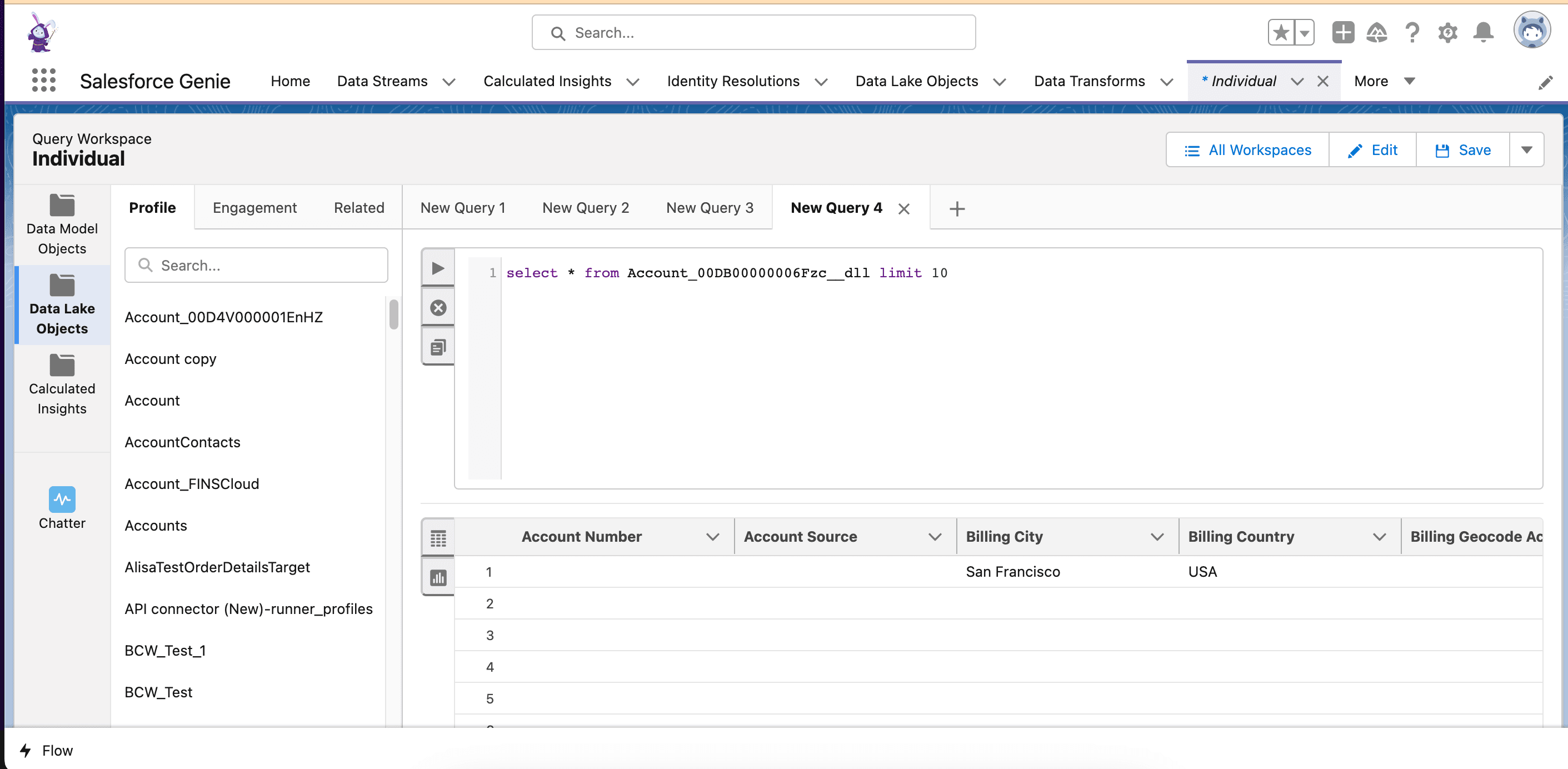 Query on object