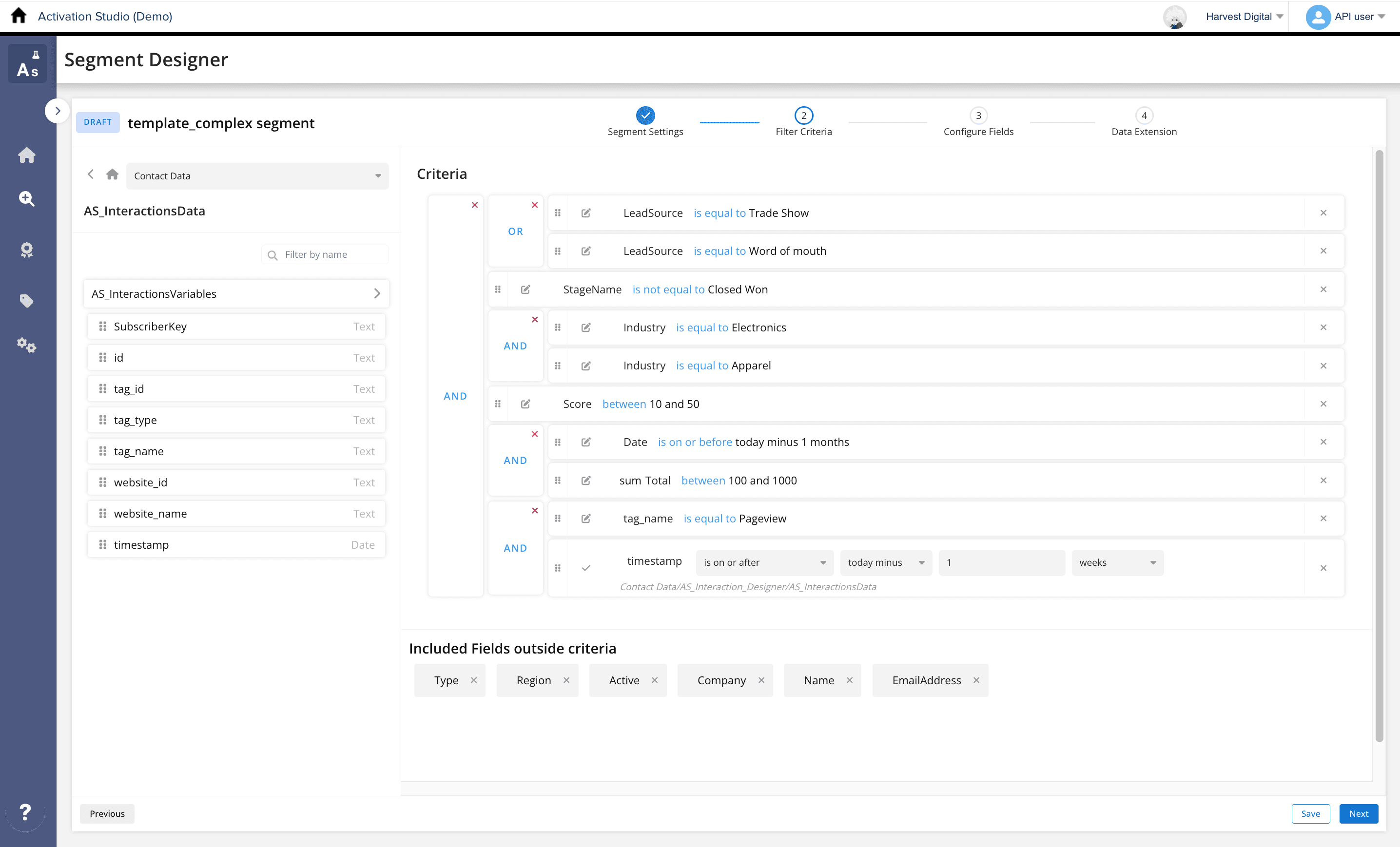 Drag and drop segmentation. Access all data in SFMC and include web tracking to create audiences.