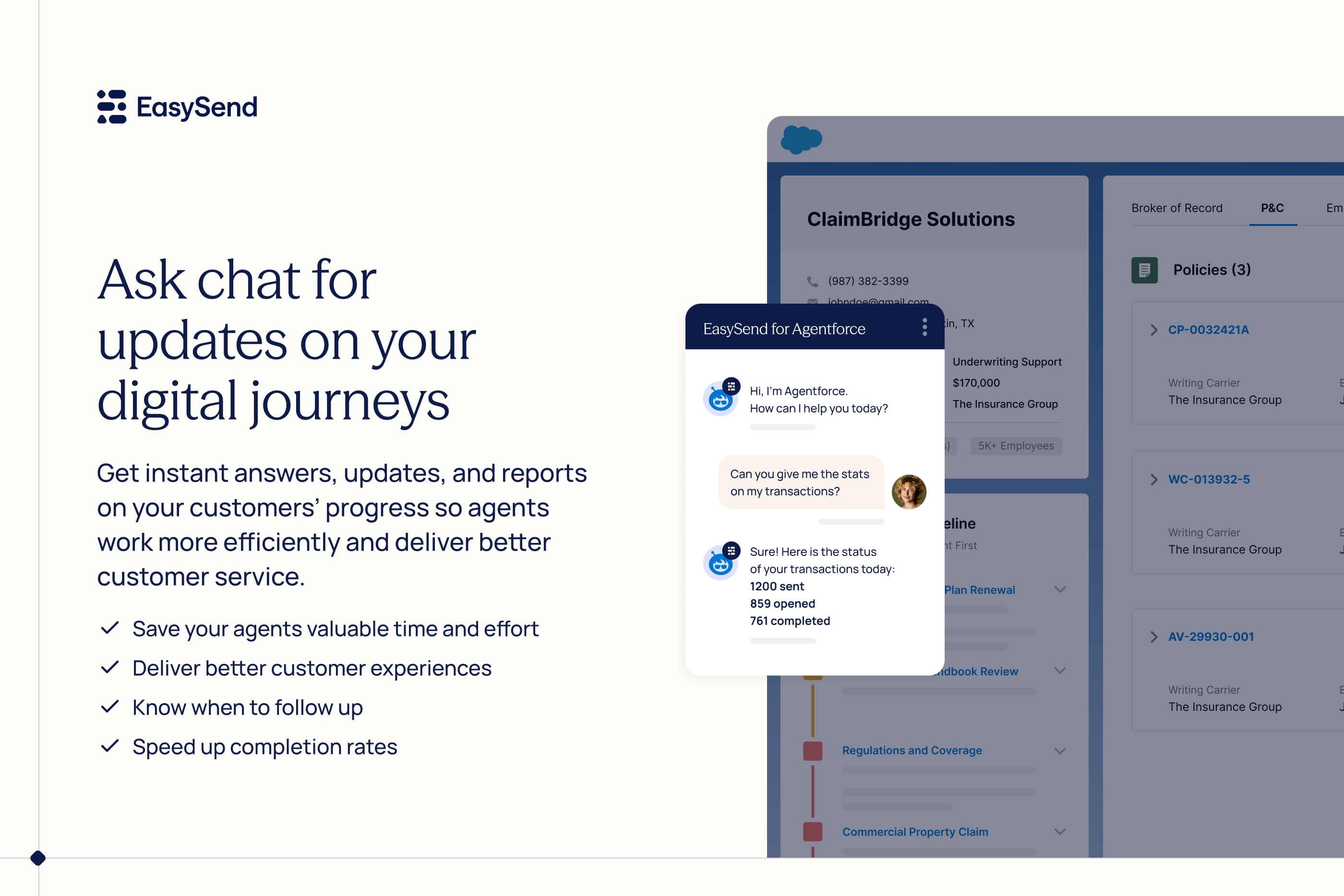 Expedite the customer journey with AI updates