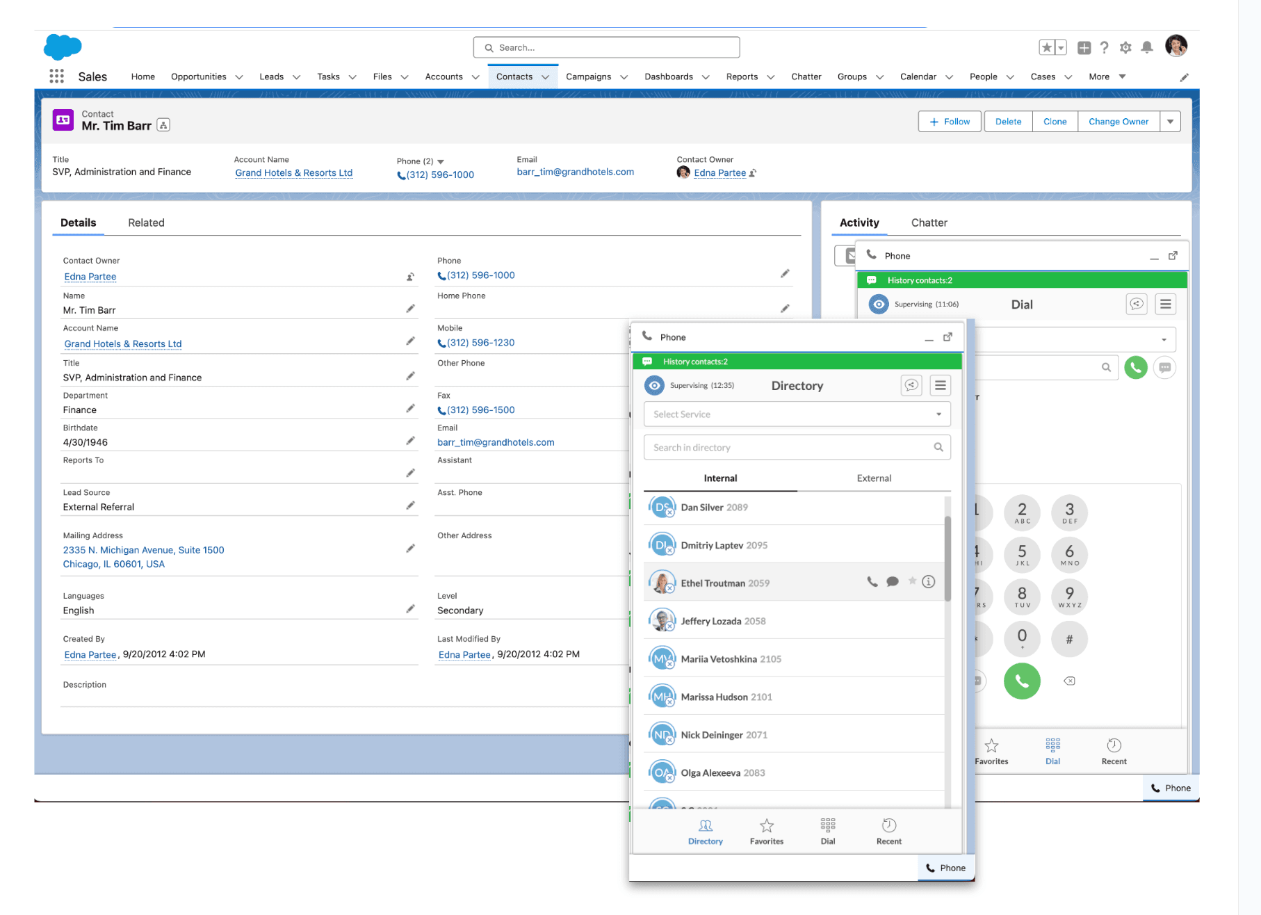 Bright Pattern embedded into your Salesforce CRM