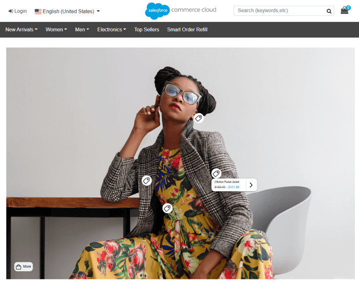 You can offer more info about specific products after the user clicks on the image tag.