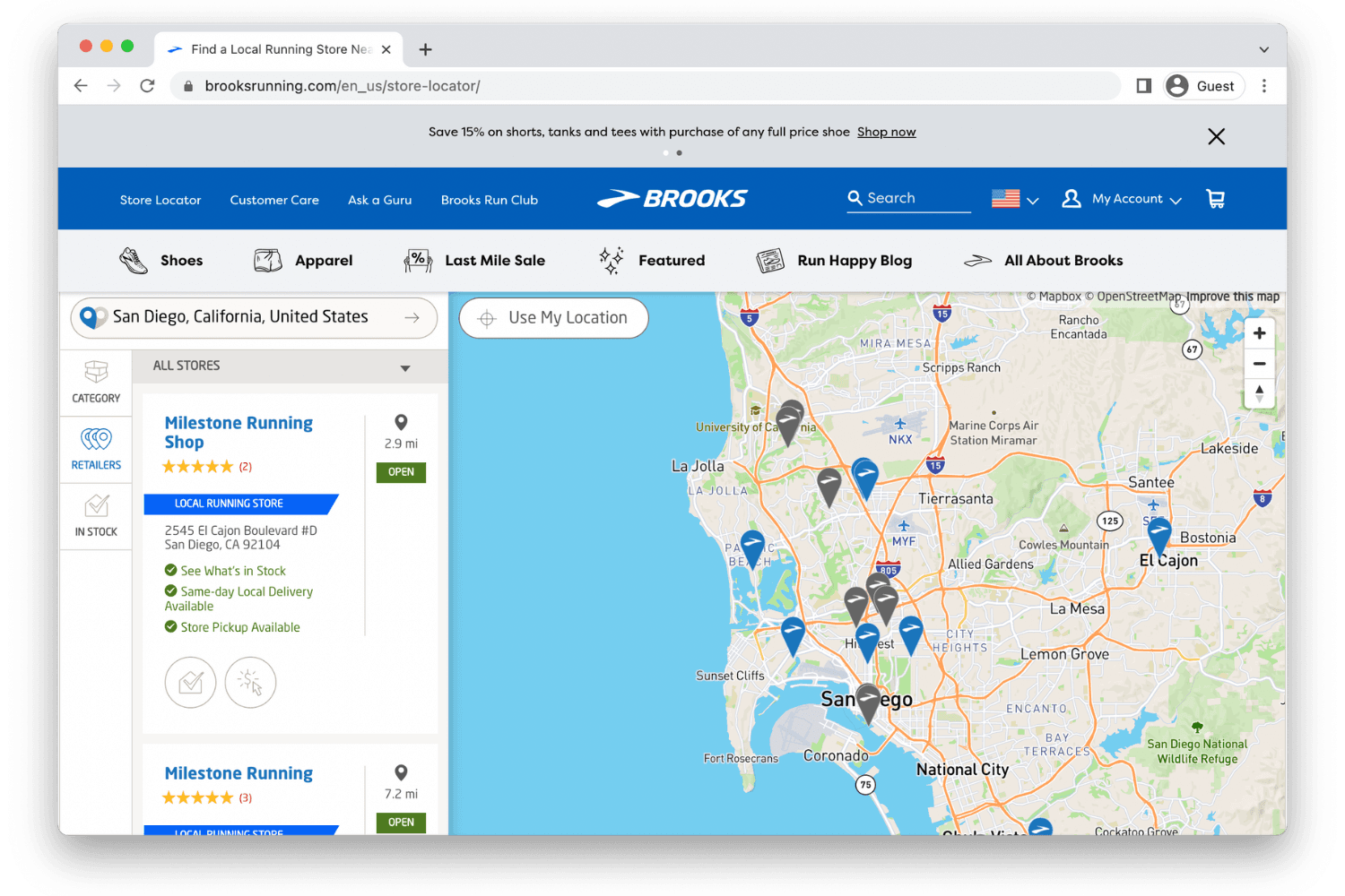 Brooks Running Uses Locally for Advanced Sorting and Biasing