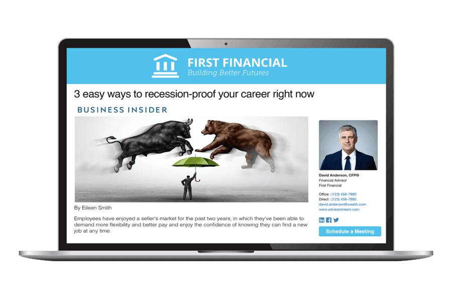 Personalized e-mail with Business Insider content
