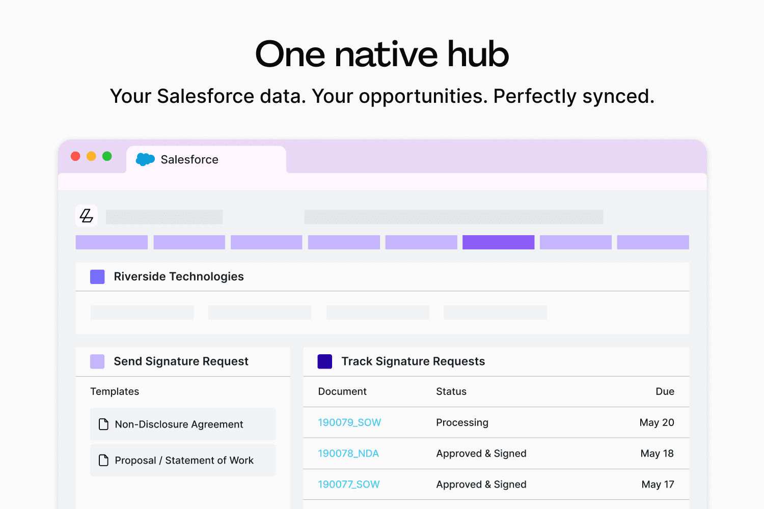 Native e-signature for Salesforce CRM