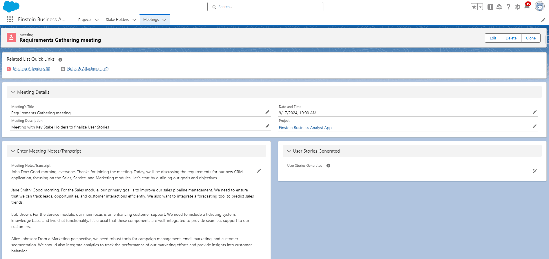Meeting Screen