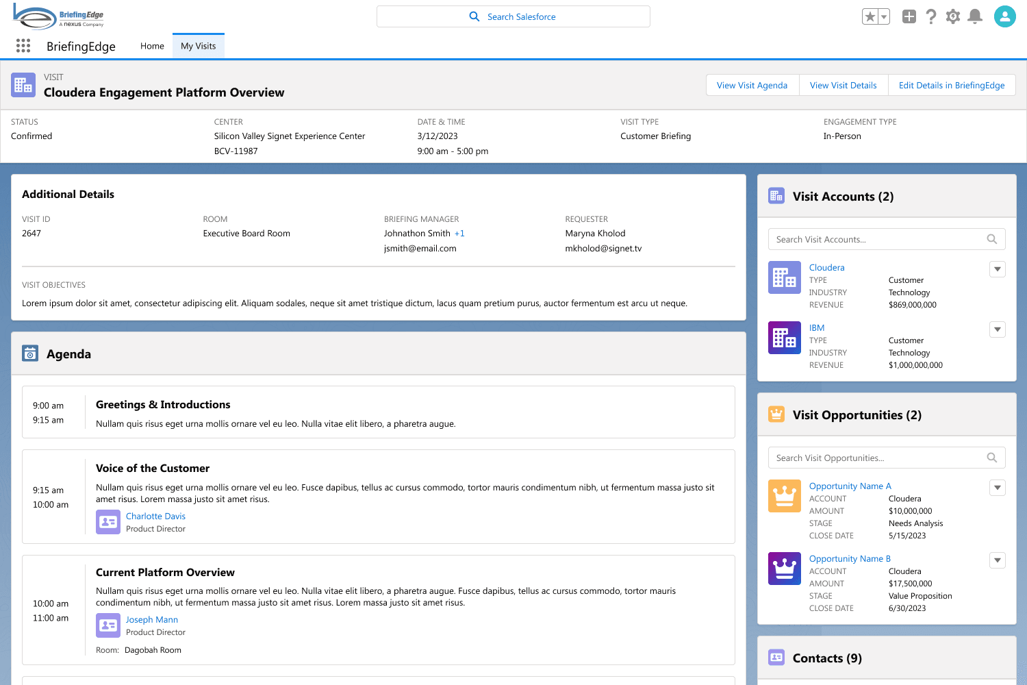 Strategic Engagement View in Salesforce