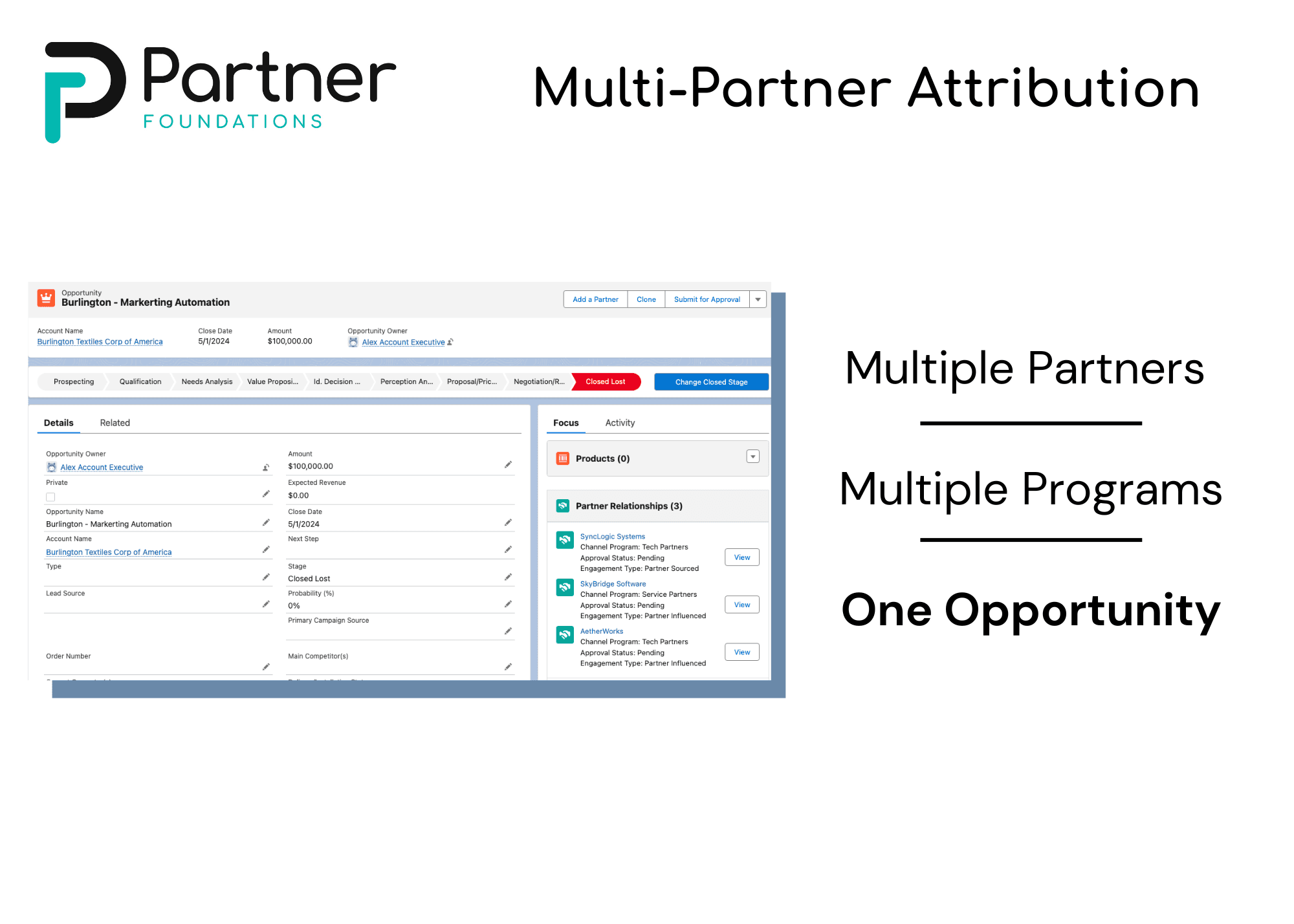 No more limits on how many partners or programs can be associated to an opportunity.