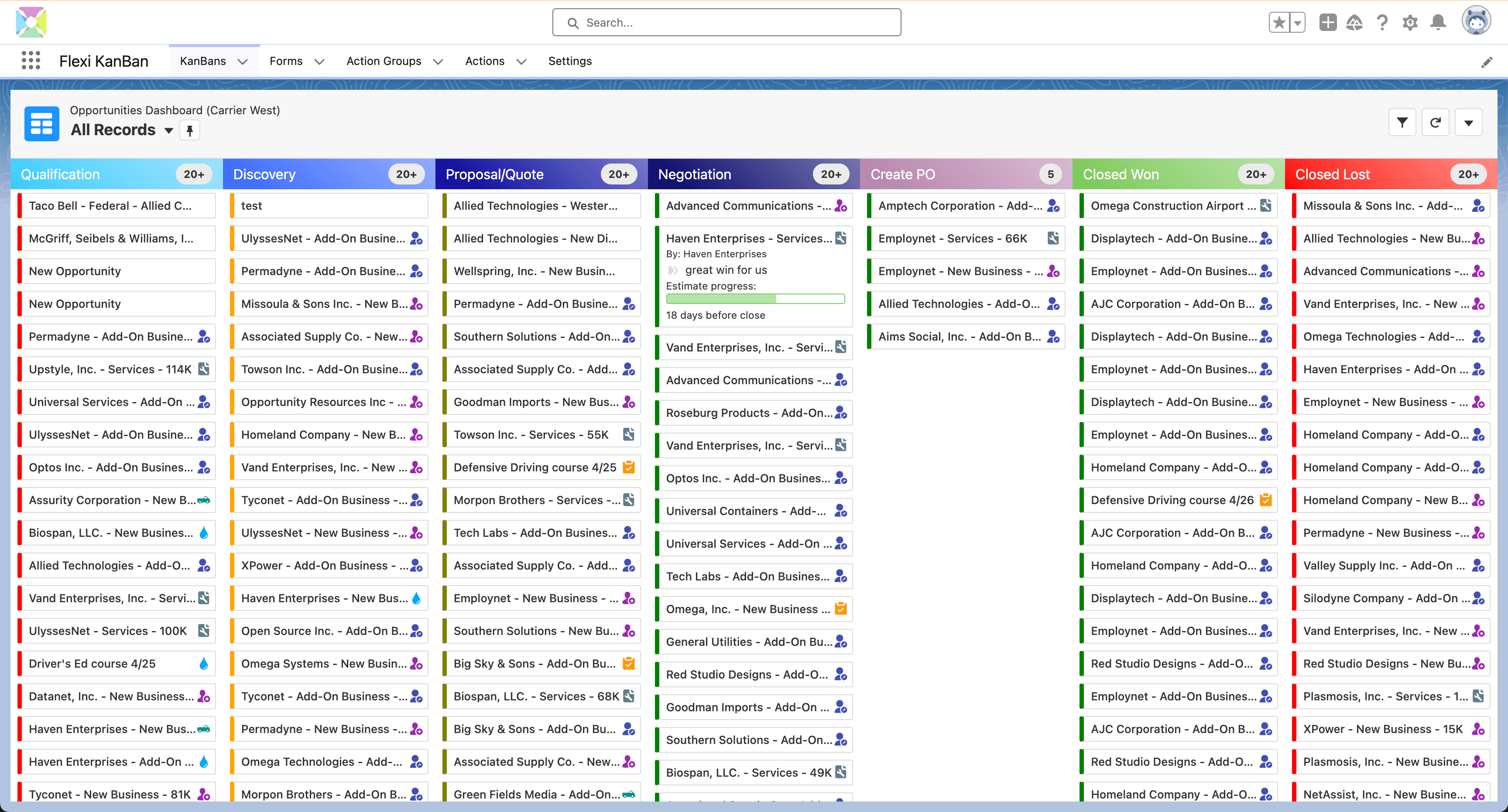 Opportunity Management - Compact View
