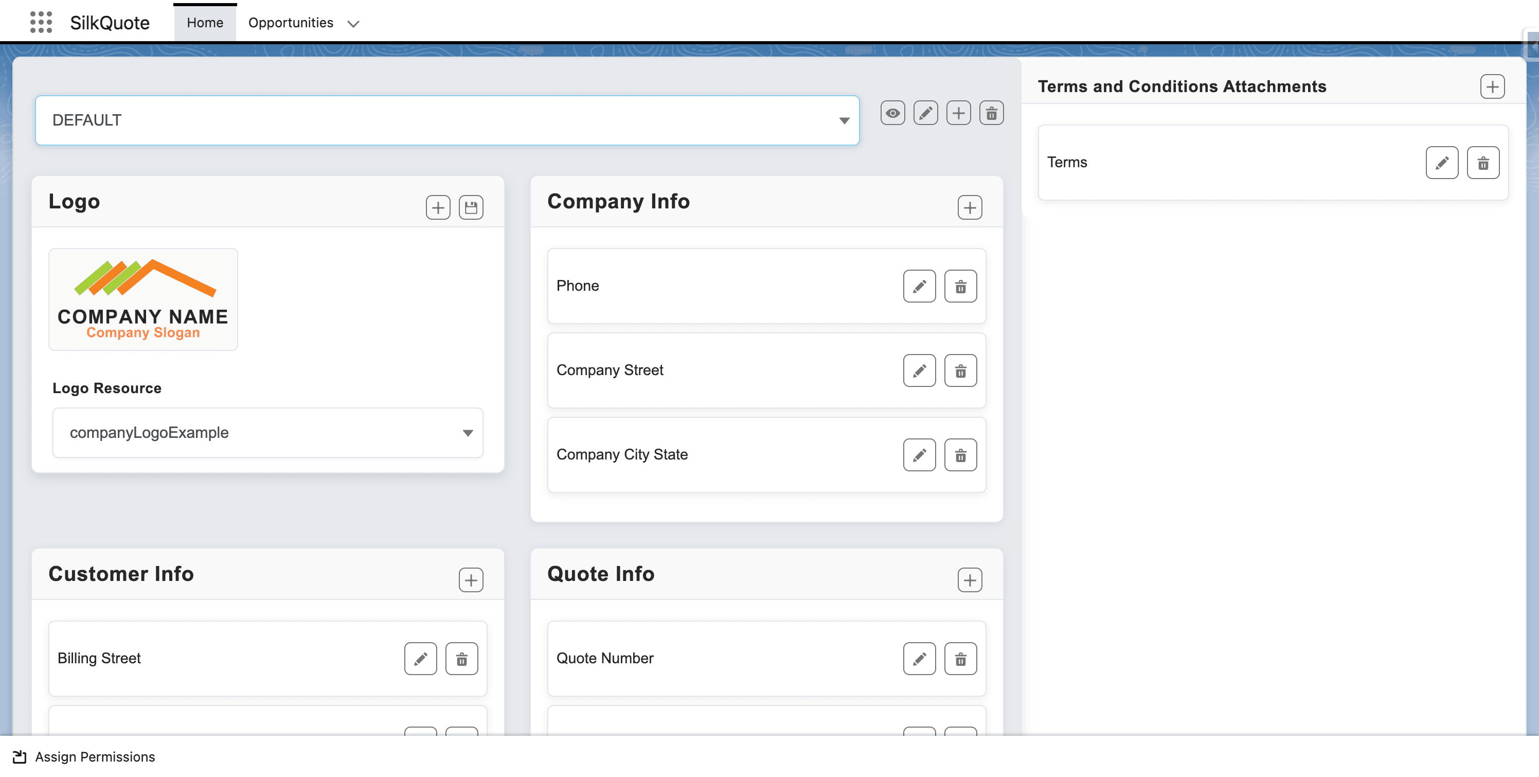 1. Configure your Quote Template