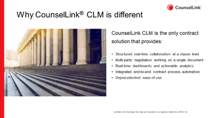 Why CounselLink CLM is Different