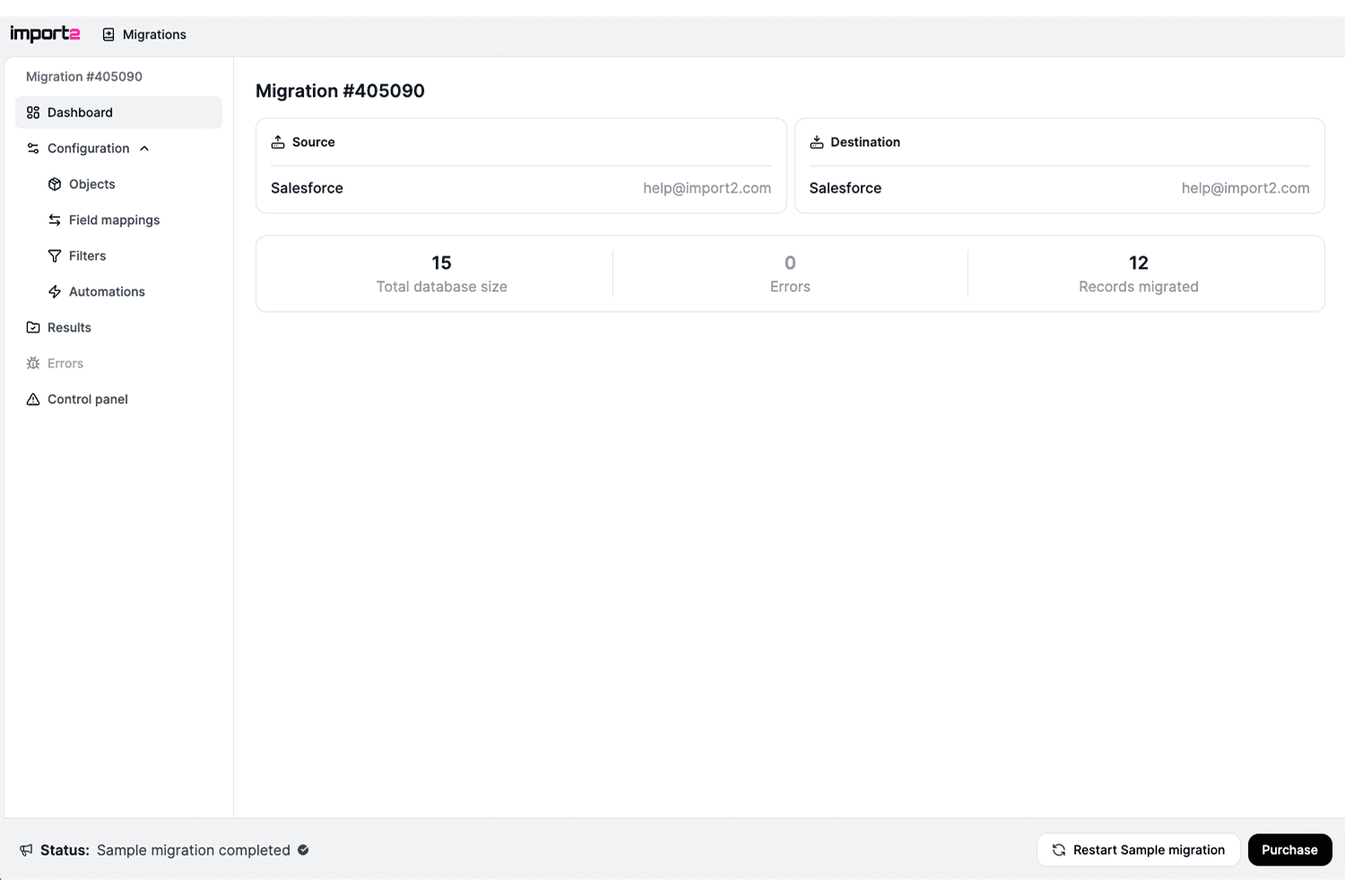 Connect your tools to start the sample setup