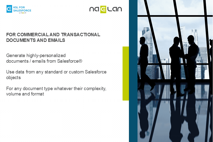 Generation of commercial and transactional documents and emails